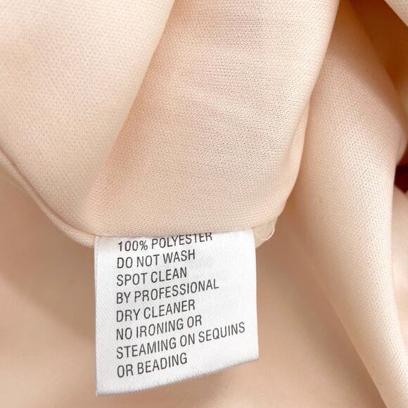 NEW IEENA For Mac Duggal‎ Womens 14 Bow Halter Criss-Cross Column Gown Blush - Picture 10 of 16